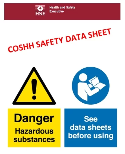 Coshh Safety Data Sheet