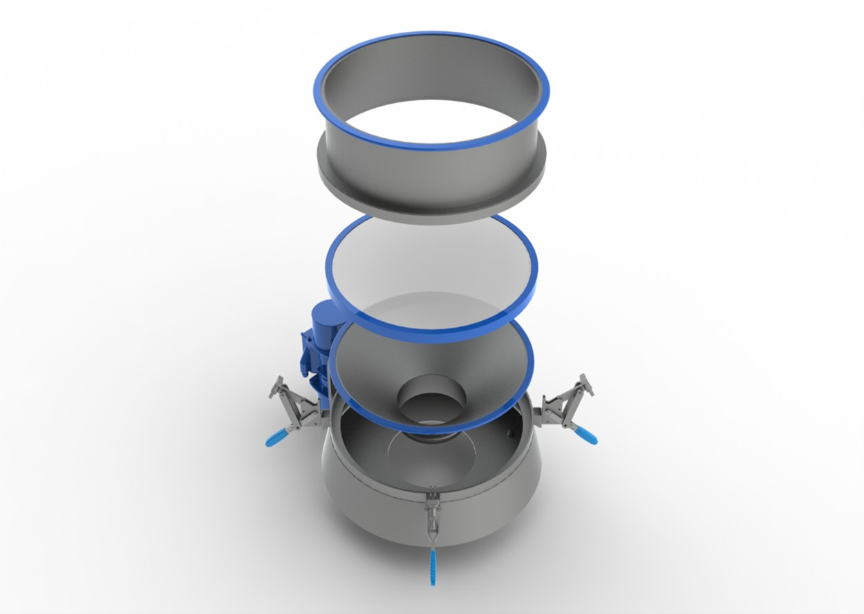 Gough Batch and Bakery Sieve Exploded View for Probiotics Sieve