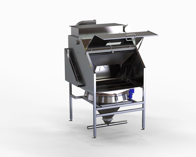 Gough Engineering - Gough GBS850 Sieve Station with fully integrated extraction.