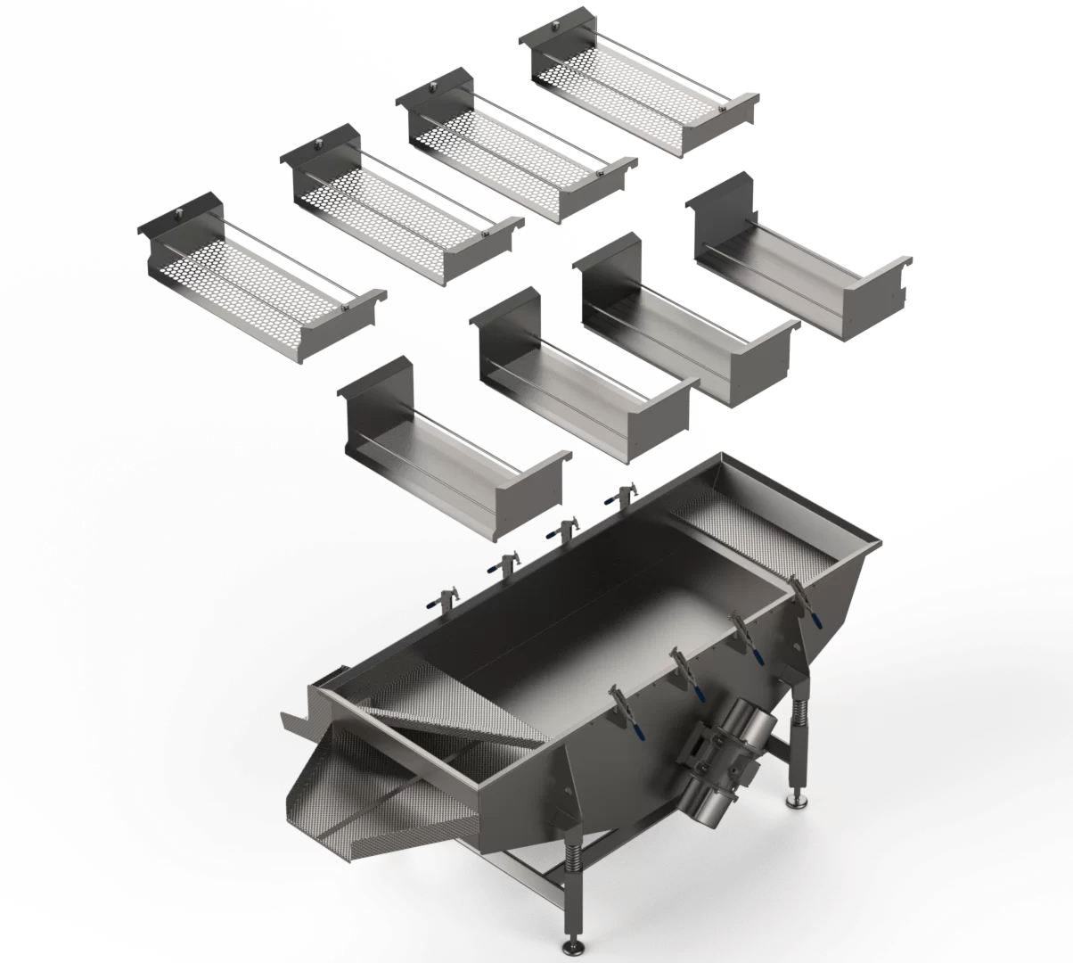 Gough Linear Screen Exploded View