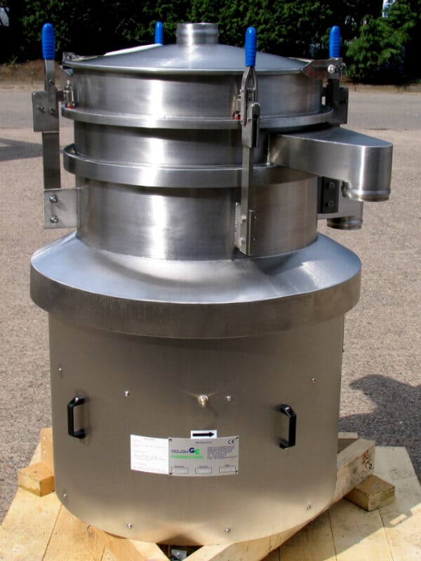 Stainless steel vibrating separator.