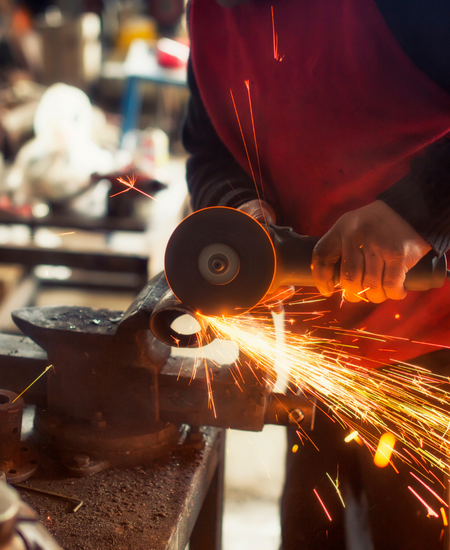 An image of metalwork representing advantages of batch sieving in industry